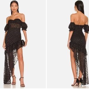 Majorelle | Kayleigh Gown In Black With Hearts Size S NEW